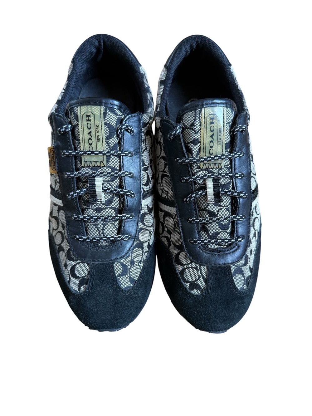 Coach Marabelle Signature Jacquard Sneakers Black Gray Women’s 6.5 - Picture 8 of 14